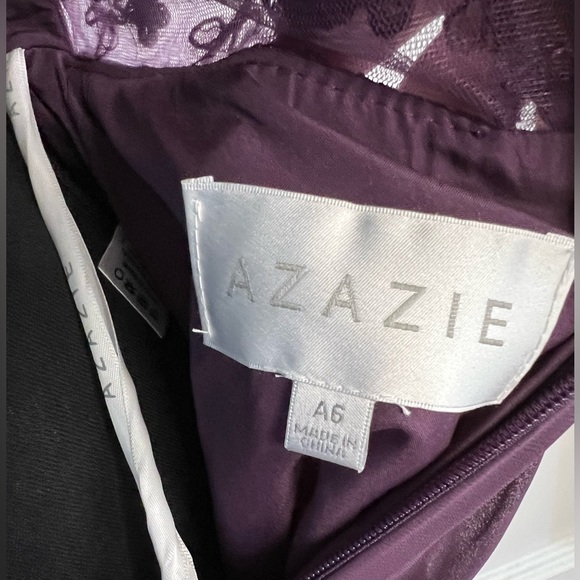 Azazie Elly Bridesmaids Dress in Plum Size A6 - Picture 6 of 16